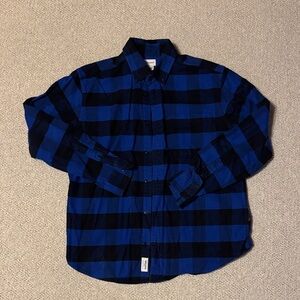 Woolrich Blue and Black Plaid Men's Shirt